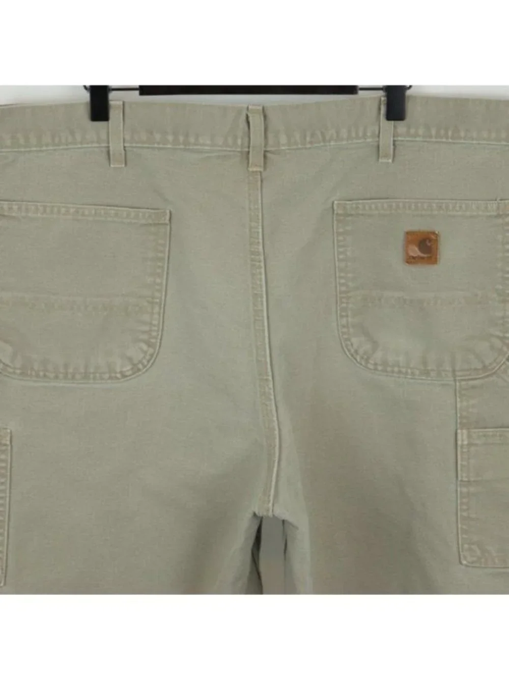 Carhartt Men's Size 40 Tan Cotton Durable Flat Front Canvas Utility Work Shorts